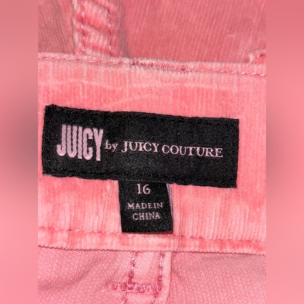 Juicy Couture Corduroy Pants Women 16 NWT Pink Paperbag‎ Barbiecore Academia - Picture 3 of 10